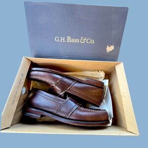 G.H.‎ Bass & Co. Colbert Men's Brown Leather Tassel Loafers Size 8D New in Box